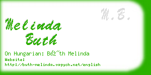 melinda buth business card